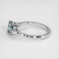 1.06 Ct. Greyish Blue Sapphire Ring, 10K White Gold 4