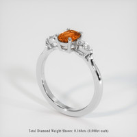 0.93 Ct. Gemstone Ring, 14K White Gold 2