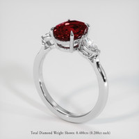 2.10 Ct. Gemstone Ring, 14K White Gold 2