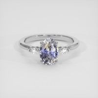 2.44 Ct. Bi Color Sapphire Ring, 14K White Gold 1