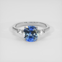 2.55 Ct. Bi Color Sapphire Ring, 14K White Gold 1