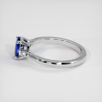 0.77 Ct. Blue Sapphire Ring, 14K White Gold 4