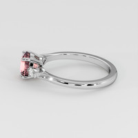 1.34 Ct. Padparadscha Sapphire Ring, 14K White Gold 4
