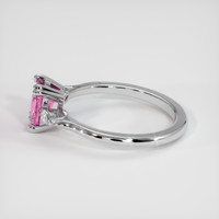 1.33 Ct. Pink Sapphire Ring, 14K White Gold 4