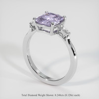 3.02 Ct. Sapphire Ring, 14K White Gold 2