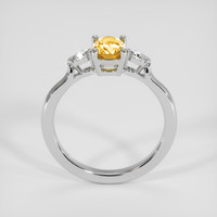 1.55 Ct. Peach Sapphire Ring, 14K White Gold 3
