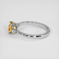 1.55 Ct. Peach Sapphire Ring, 14K White Gold 4