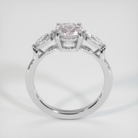 2.10 Ct. Peach Sapphire Ring, 14K White Gold 3