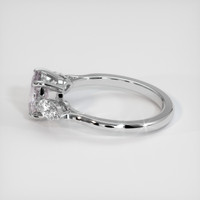 2.10 Ct. Peach Sapphire Ring, 14K White Gold 4