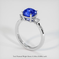 4.05 Ct. Sapphire Ring, 18K White Gold 2