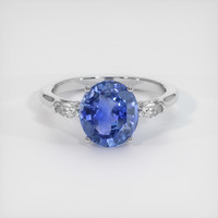 3.05 Ct. Sapphire Ring, 18K White Gold 1