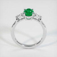 0.72 Ct. Emerald Ring, 18K White Gold 3