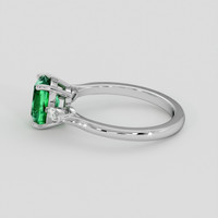 1.37 Ct. Emerald Ring, 18K White Gold 4