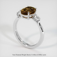 2.82 Ct. Gemstone Ring, 18K White Gold 2