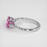 3.13 Ct. Pink Sapphire Ring, 18K White Gold 4