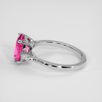 2.51 Ct. Pink Sapphire Ring, 18K White Gold 4