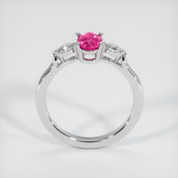 0.85 Ct. Pink Sapphire Ring, 18K White Gold 3