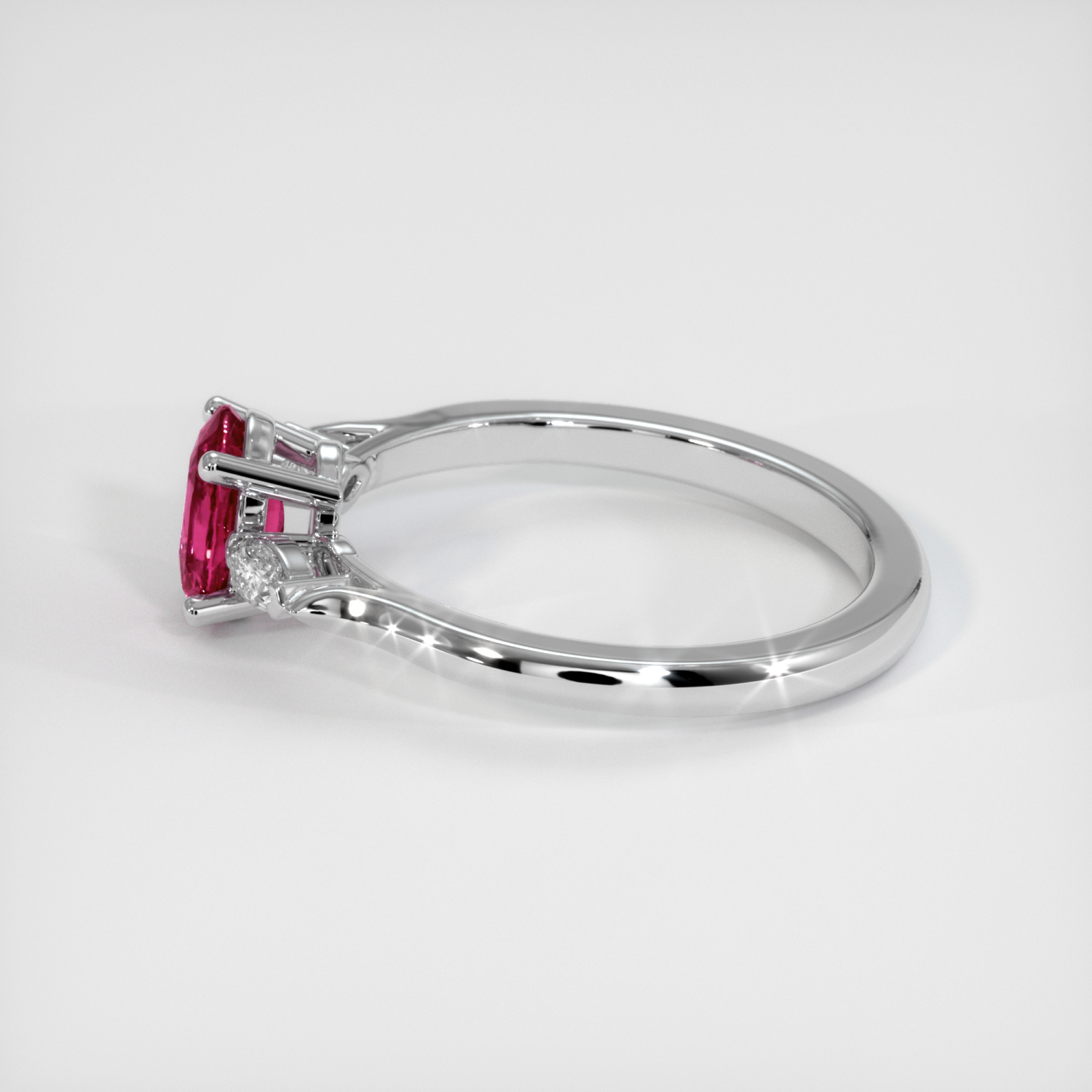 Ruby Ring 0.85 Ct. 18K White Gold | The Natural Ruby Company