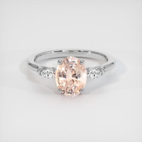 1.84 Ct. Sapphire Ring, 18K White Gold 1