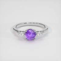 1.71 Ct. Purple Sapphire Ring, 18K White Gold 1