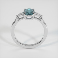 1.02 Ct. Greenish Blue Sapphire Ring, 18K White Gold 3