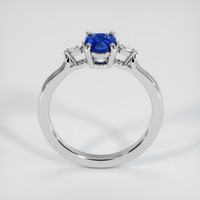 0.77 Ct. Blue Sapphire Ring, 18K White Gold 3