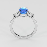 3.05 Ct. Blue Sapphire Ring, 18K White Gold 3