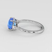 3.05 Ct. Blue Sapphire Ring, 18K White Gold 4