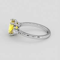 4.26 Ct. Yellow Sapphire Ring, 18K White Gold 4