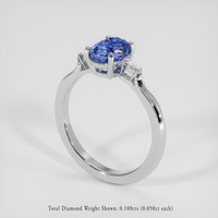1.44 Ct. Bi Color Sapphire Ring, 18K White Gold 2