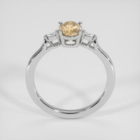 1.06 Ct. Peach Sapphire Ring, 18K White Gold 3