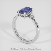 2.41 Ct. Violet Sapphire Ring, 18K White Gold 2