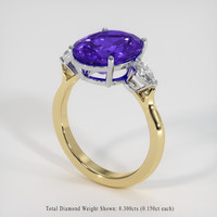 4.42 Ct. Gemstone Ring, 14K White & Yellow 2