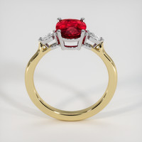 2.05 Ct. Ruby Ring, 14K White & Yellow 3