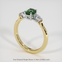 0.65 Ct. Gemstone Ring, 18K White & Yellow 2