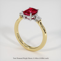 2.03 Ct. Ruby Ring, 18K White & Yellow 2