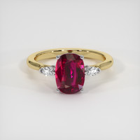 2.77 Ct. Ruby Ring, 18K White & Yellow 1