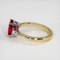 2.05 Ct. Ruby Ring, 18K White & Yellow 4