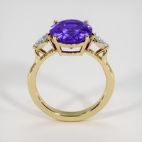 4.42 Ct. Violet Tanzanite Ring, 10K Yellow Gold 3