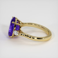 4.42 Ct. Violet Tanzanite Ring, 10K Yellow Gold 4