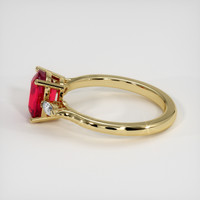 2.03 Ct. Purplish Red Ruby Ring, 10K Yellow Gold 4