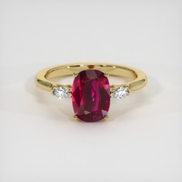 2.77 Ct. Purplish Red Ruby Ring, 10K Yellow Gold 1
