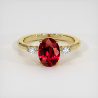 2.05 Ct. Ruby Ring, 10K Yellow Gold 1