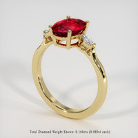 2.05 Ct. Ruby Ring, 10K Yellow Gold 2