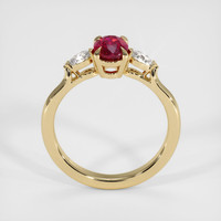 1.06 Ct. Pinkish Red Ruby Ring, 10K Yellow Gold 3