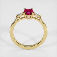 0.84 Ct. Pinkish Red Ruby Ring, 10K Yellow Gold 3