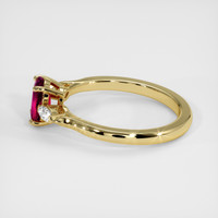0.84 Ct. Pinkish Red Ruby Ring, 10K Yellow Gold 4