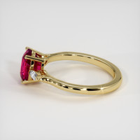 2.09 Ct. Pinkish Red Ruby Ring, 10K Yellow Gold 4