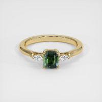 1.31 Ct. Green Sapphire Ring, 10K Yellow Gold 1