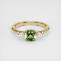 1.65 Ct. Green Sapphire Ring, 10K Yellow Gold 1